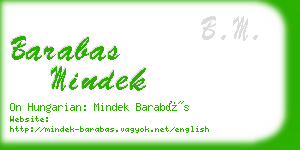 barabas mindek business card